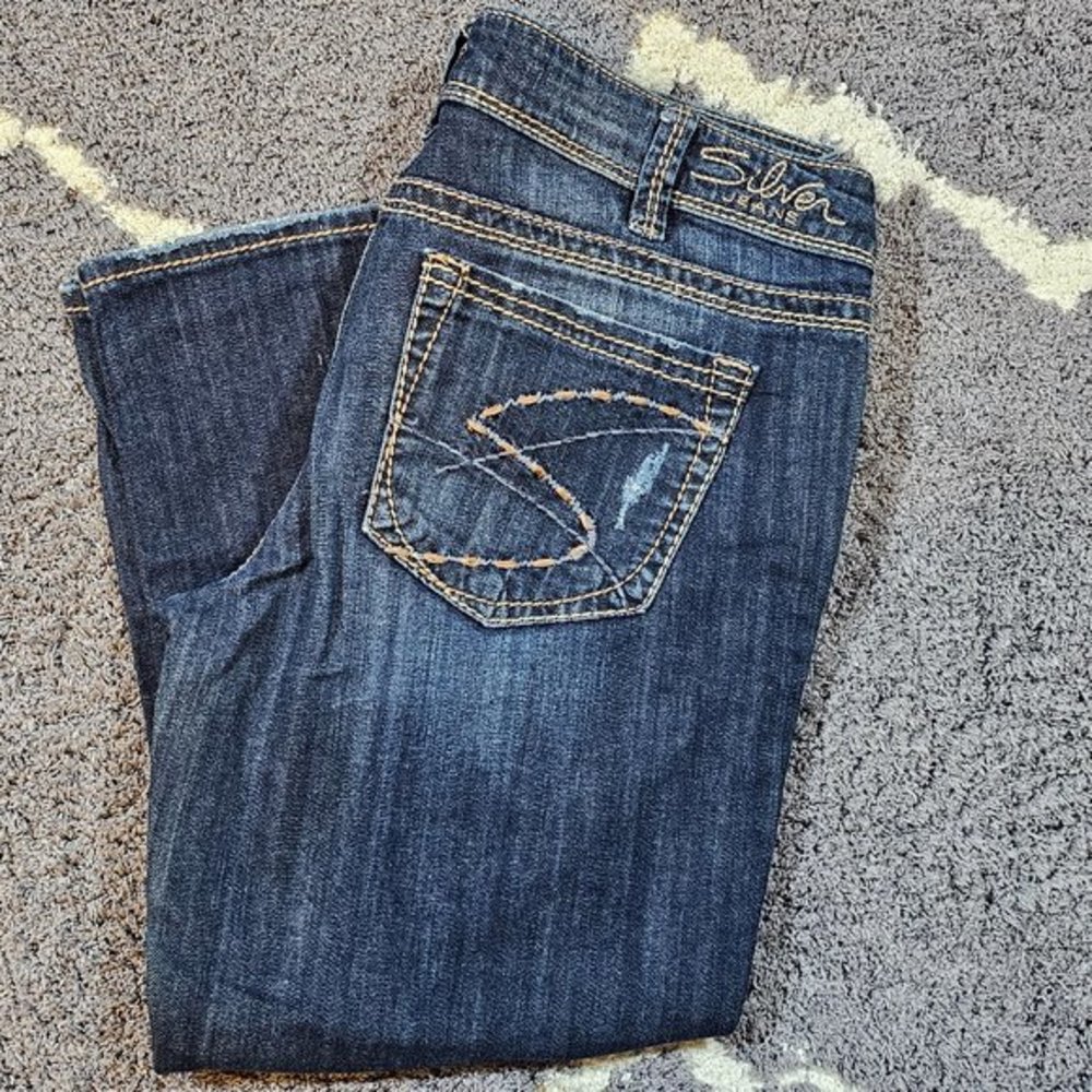 Silver Aiko Capri Med Wash Fade Women's W31‎